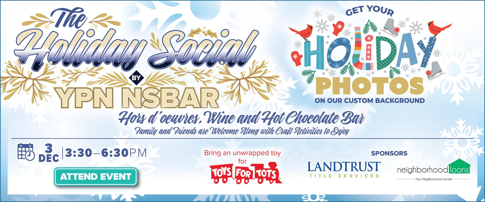 YPN NSBAR THE HOLIDAY SOCIAL BANNER GRAPHIC